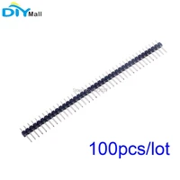 100pcslot 40pin 2 54mm 11mm male single row straight pin header for arduino