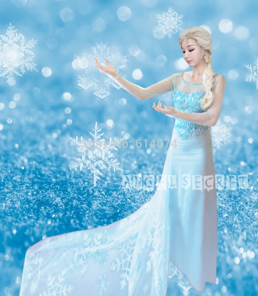 Платье для косплея Снежной королевы и Эльзы платье ручной работы с накидкой