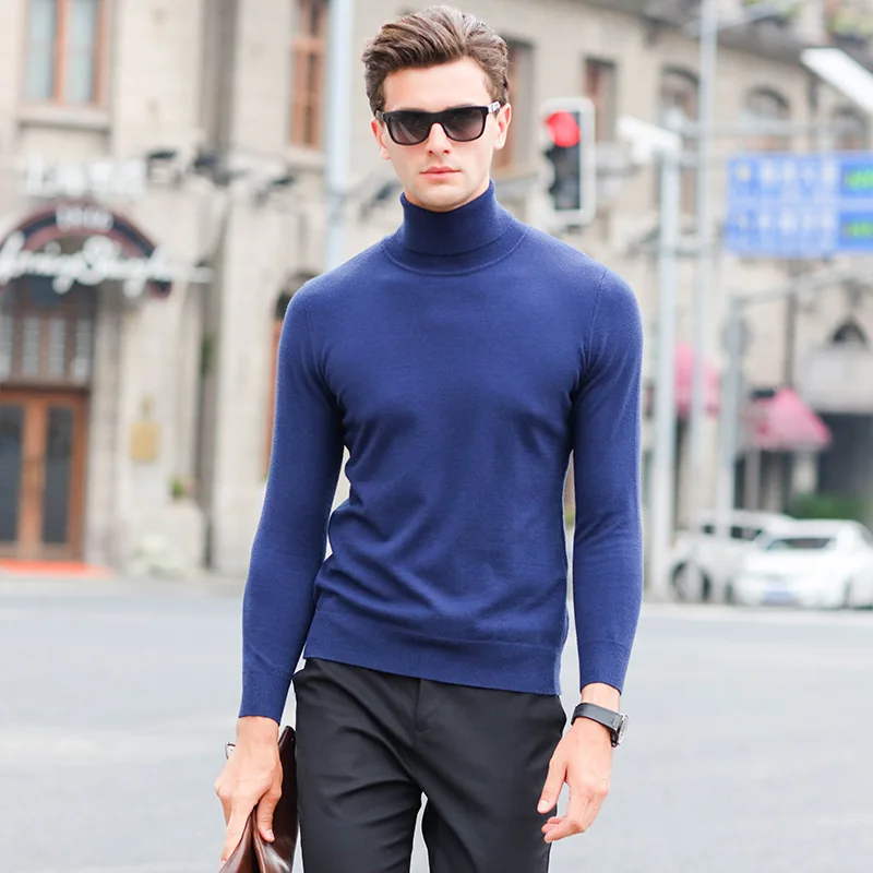 2016 Новый брендовый мужской шерстяной свитер осенне зимний толстый трикотажный