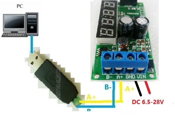 DC 5 в 12 В 24 в цифровой дисплей Modbus RTU RS485 датчик температуры и влажности Модуль AM2320 заменить DHT11 DHT22 DS18B20 PT100