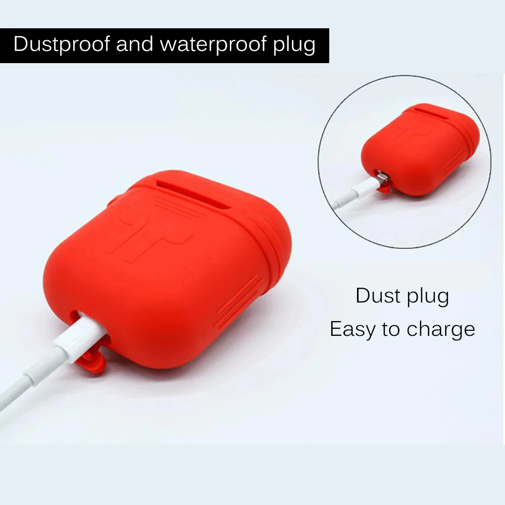 Мягкий силиконовый чехол для наушников Airpods защитный ударопрочный