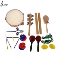 16pcslot drum musical instruments set 10 kinds kindergarten kids tambourine drum percussion toys for children early education