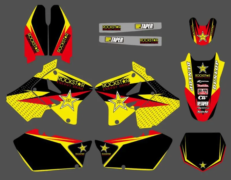 Наклейки графические наборы для Suzuki RM125 RM250 2001 2002 2003 04 05 06 07 08 09 10 2011 2012 RM 125 250 250|graphics