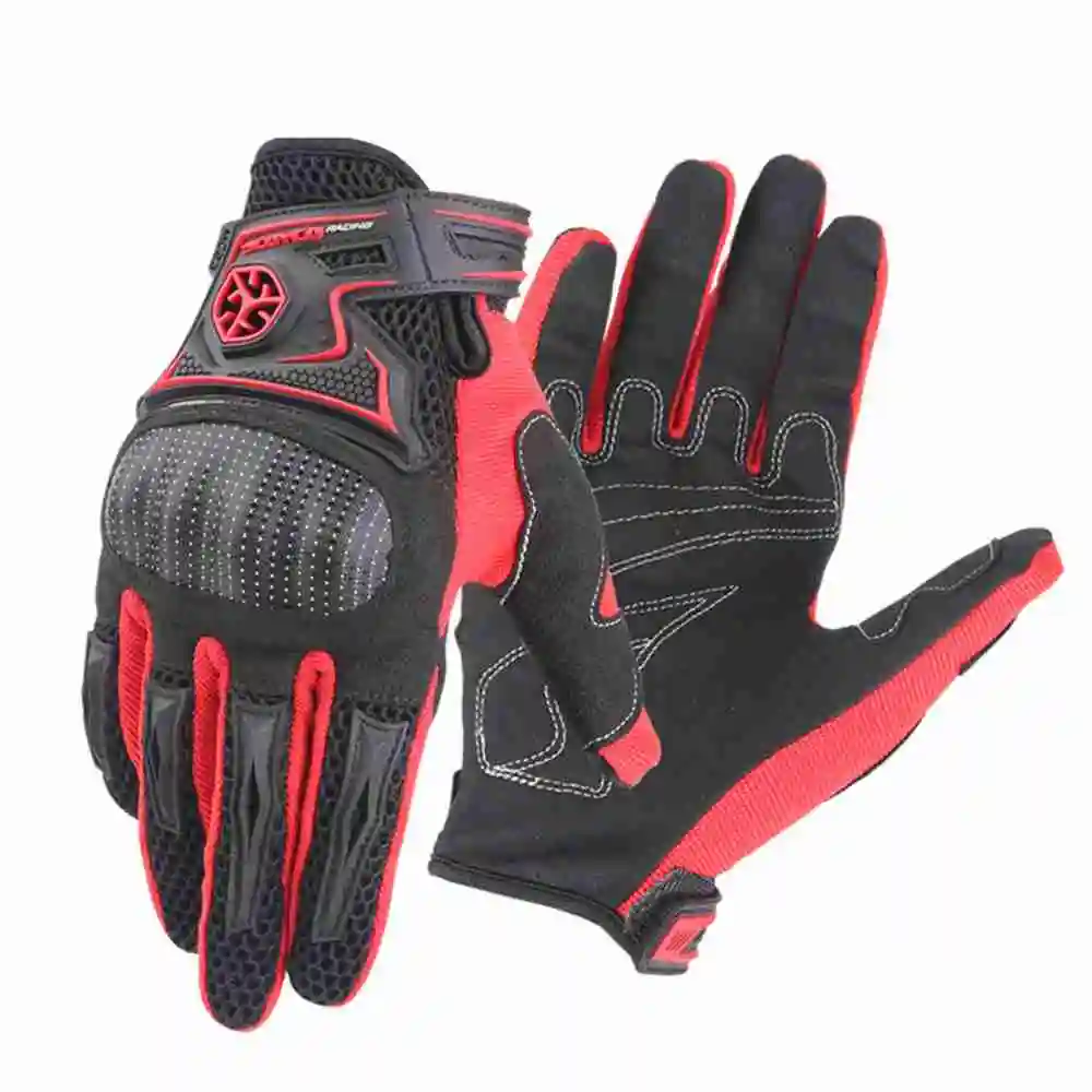 Красный Moto rcycle летние перчатки мужские перчатки женские защитные guantes moto invierno дышащие moto cross перчатки guanti moto - Цвет: Красный