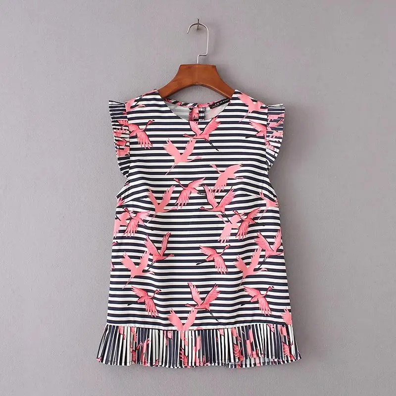 2017 женские винтажные свадебные платья в полоску кран печатных Плиссированные