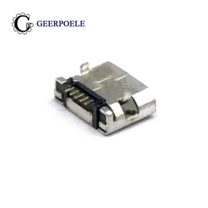 Коннектор Micro USB, 30 шт.лот, с плоским краем DIP, 5 контактов, гнездо, плоский разъем, хвостовой Разъем для Samsung, Lenovo, Huawei, ZTE и т. д.