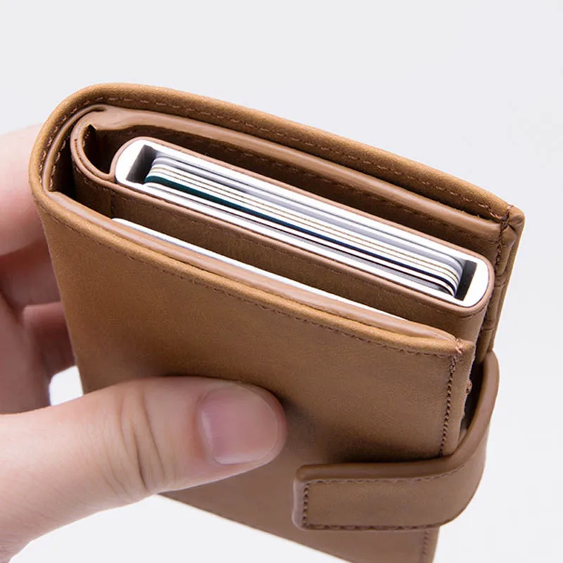 Стиль RFID визитница минималистский Для мужчин кошелек металлические кредитных карт и не только! сделана из алюминия Блокировка кредитной держатель для карт 5 цветов