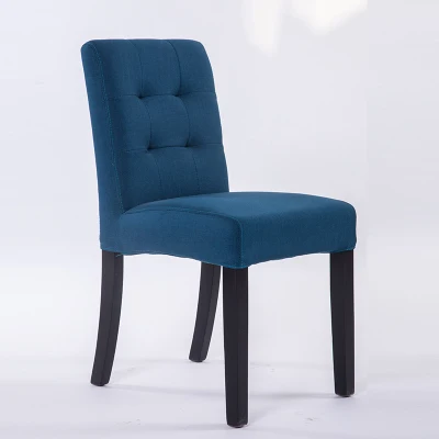 dark blue fabric Модный Массив дерева, ткань, западные обеденные стулья, гостиничные стулья для кафе, простые моющиеся тканевые стулья - Цвет: dark blue fabric
