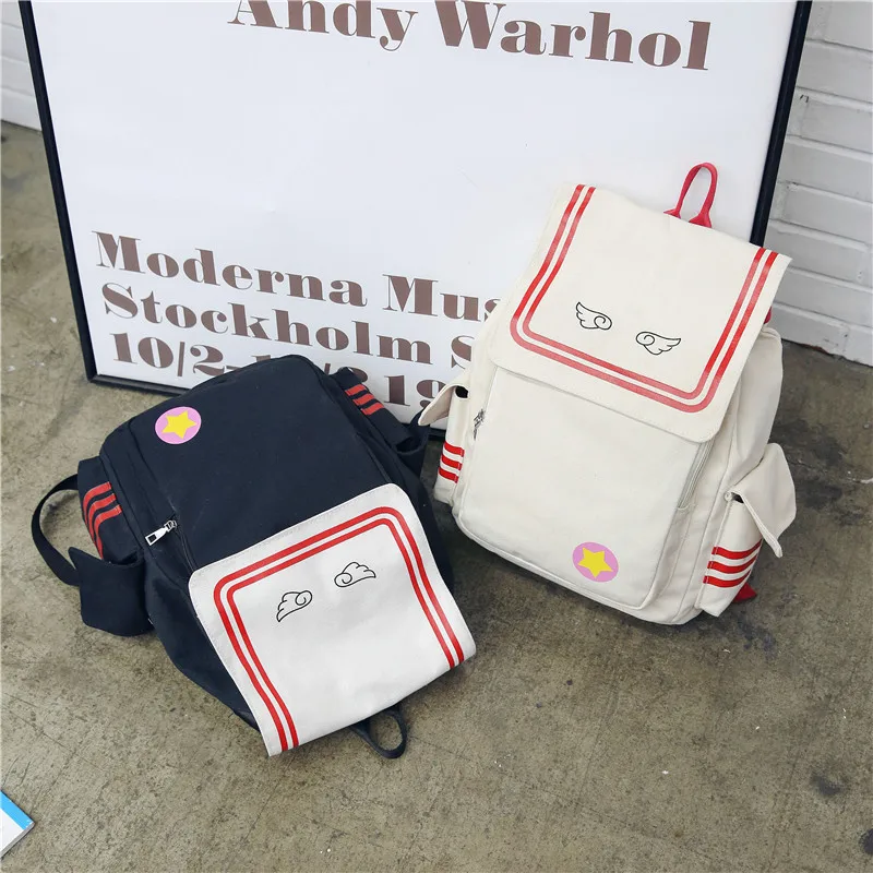 Рюкзак Сакура аниме Magic рюкзак из парусины в японском стиле вместительная