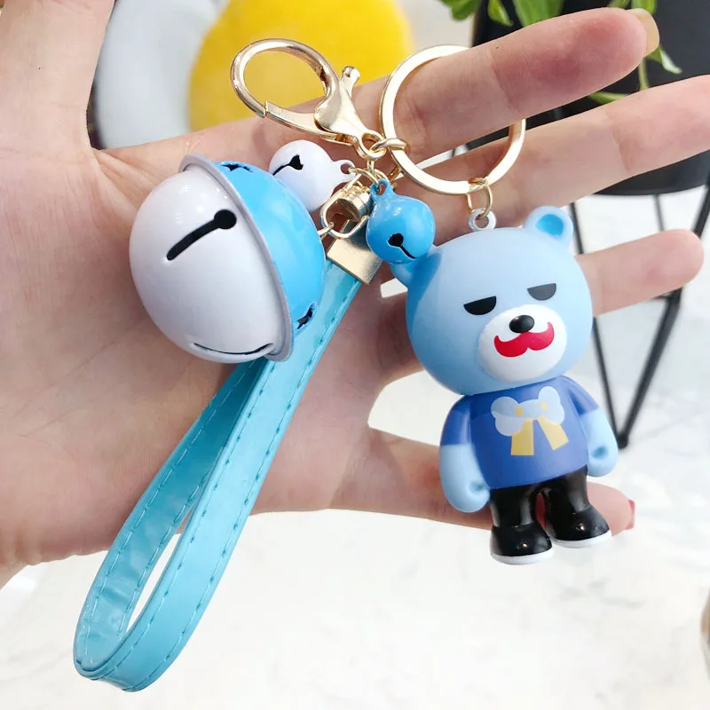 Bomgom мультфильм Popobe хмурый Медведь Момо виниловый пластмассовый брелок для ключей сумка украшения кулон Детские игрушки кукольный брелок - Цвет: 10