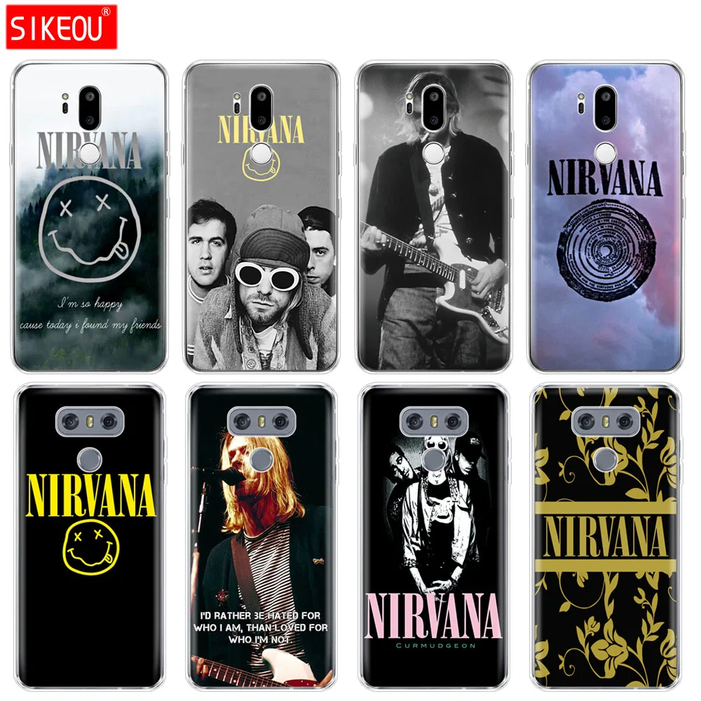 Силиконовый чехол для телефона LG G7 Q8 Q6 G6 MINI G5 V30 V7 V9 k10 k8 X POWER 2 nirvana с изображением