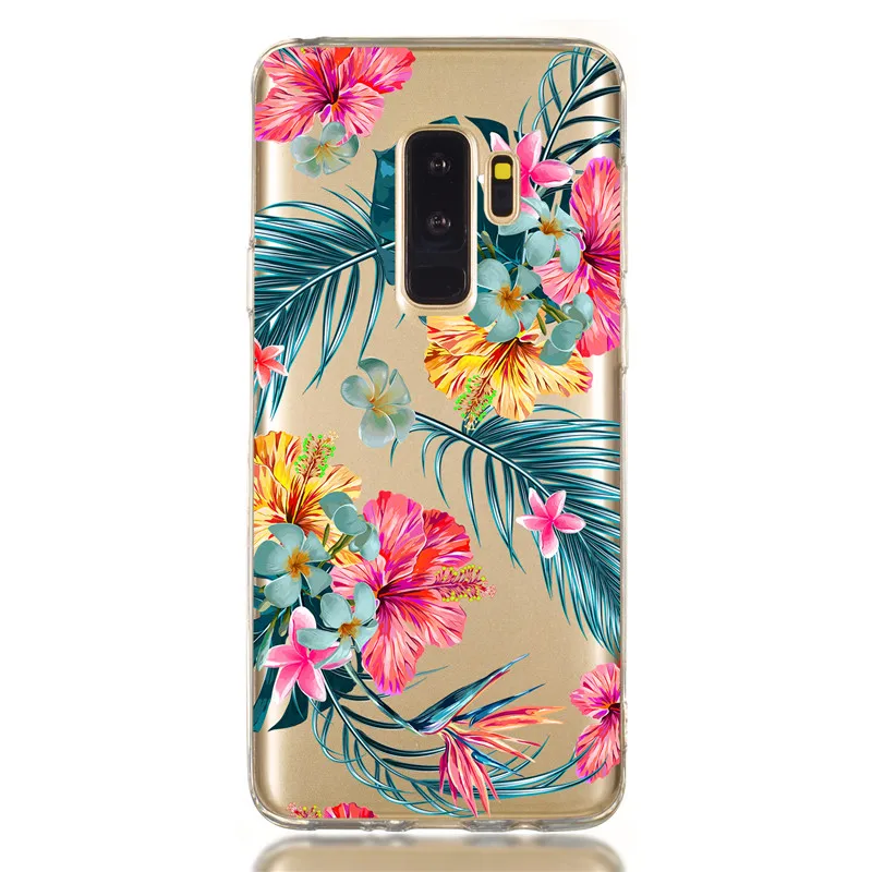 H Чехол на чехол для samsung Galaxy S10 S10E S8 S9 плюс A6 J4 J6 плюс A7 A9 J3 J5 чехол с цветочным принтом в стиле ретро для девочек мягкий силиконовый чехол - Цвет: H