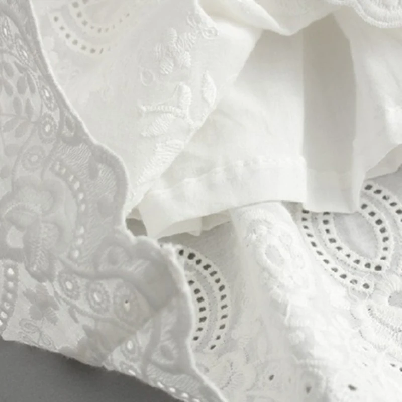 Lace Beach Girls Dress White Halter Hollow Party Backless Dresses For Vintage Toddler Clothes 2 3 4 5 6 7 8 9 years | Детская одежда и