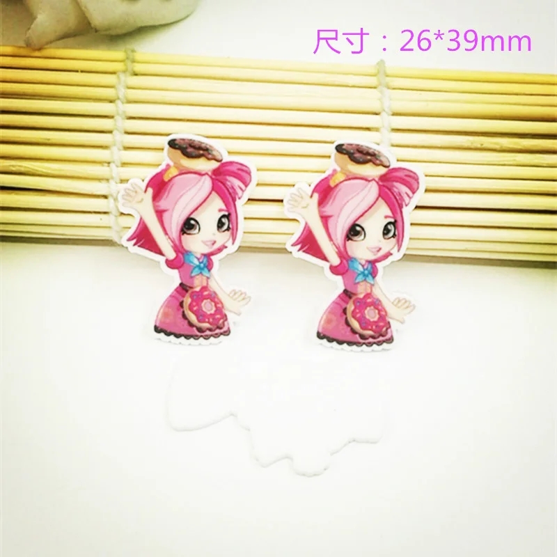 Мультипликационная кавай девочка Фигурка еда украшение дома плоский задник