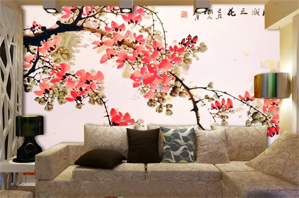 3D обои/Настенная фотобумага на заказ/фотобумага/китайская живопись wintersweet