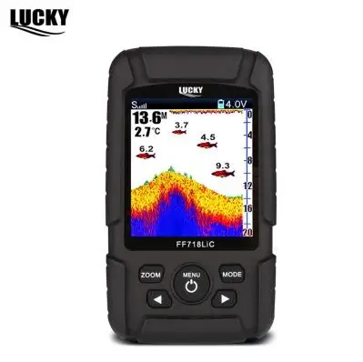 LUCKY FF718LiC-T Портативный подводный проводной рыболокатор проводной гидролокатор датчик 45 градусов локатор угол луча легкий - Цвет: UK Plug