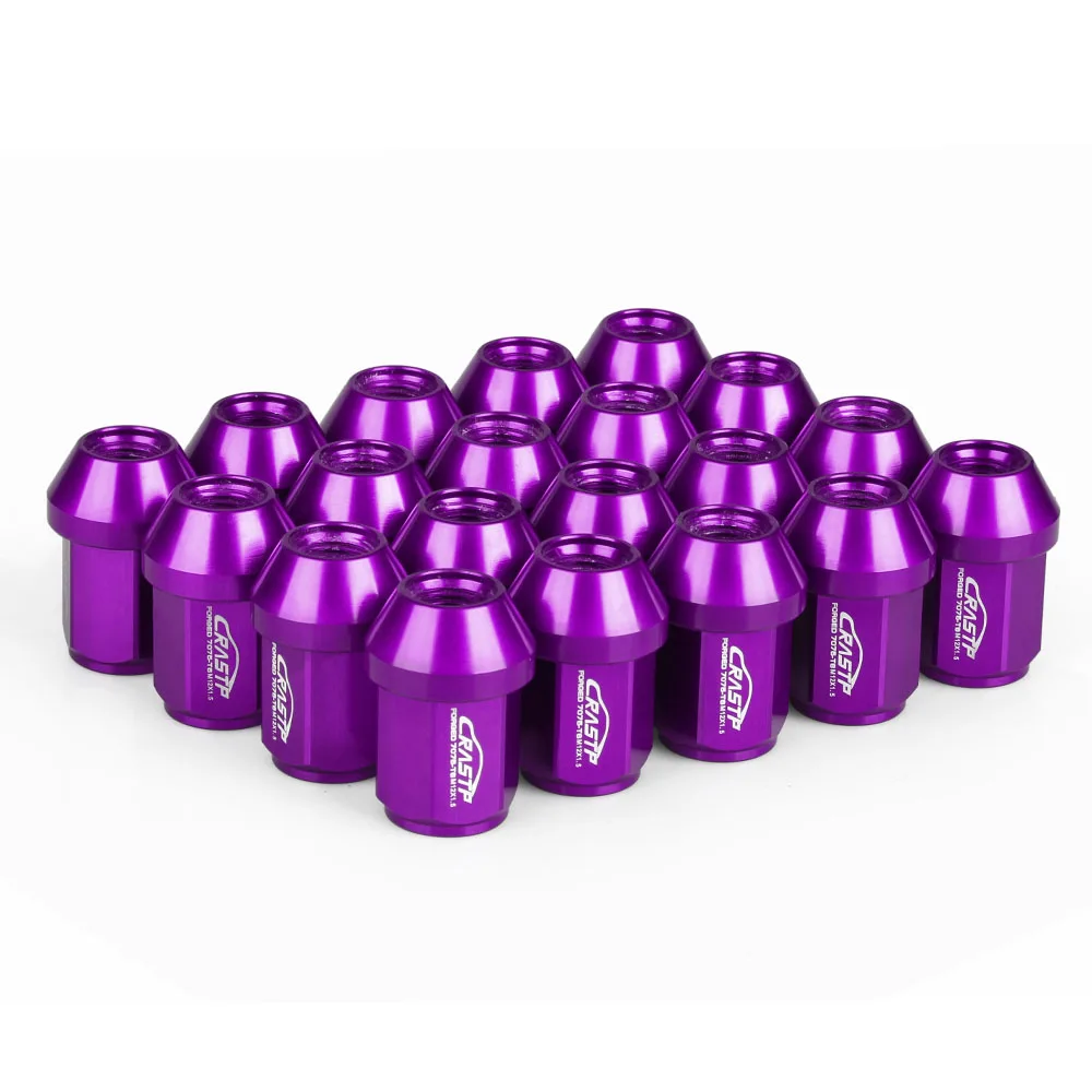 purple RASTP-M12x1.5/M12x1.25 гоночная тюнинг Колесные гайки кованые 7075-T6 алюминиевые колесные гайки 35 мм гайки RS-LN045 - Название цвета: purple