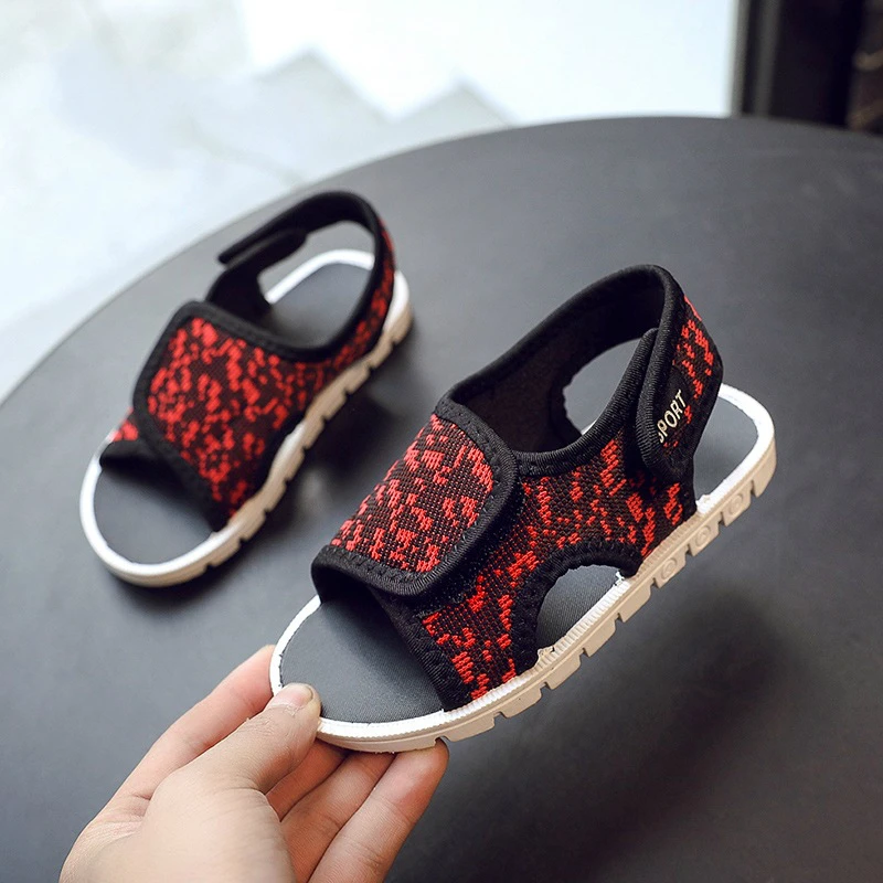 2019 New Children Sandals Boys and Girls Summer Shoes Breathable Leisure Kids Soft Sole Stretch Fabric Size 23-34 | Детская одежда и