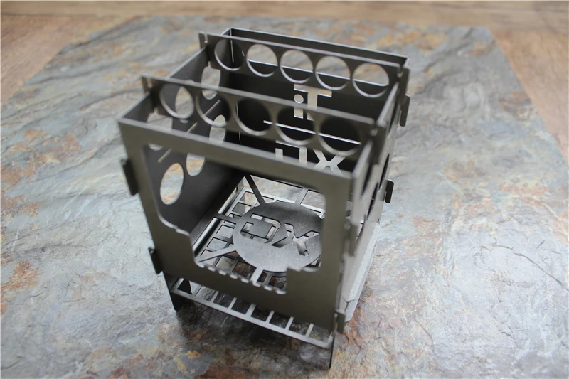 

Титановая уличная портативная мини-плита для кемпинга, деревянная плита, гриль, титановая мини-плита с картой