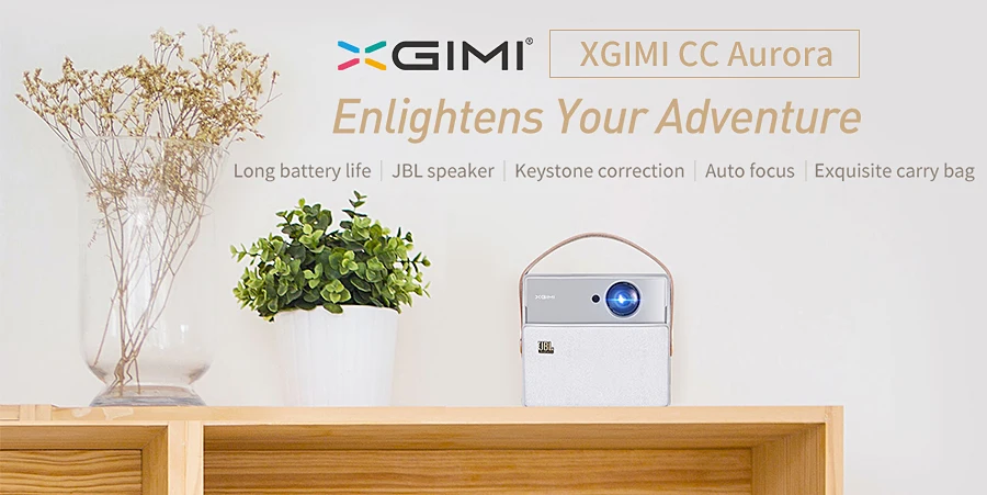 XGIMI CC Aurora Мини Портативный DLP проектор 720P домашний кинотеатр Android Wifi Bluetooth 3D Поддержка 4K HD видео 16 Гб светодиодный проекторы