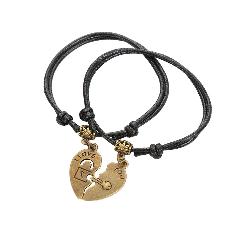 GFLV 2 шт модный браслет с ручной регулировкой размера старый Золотой серебряная