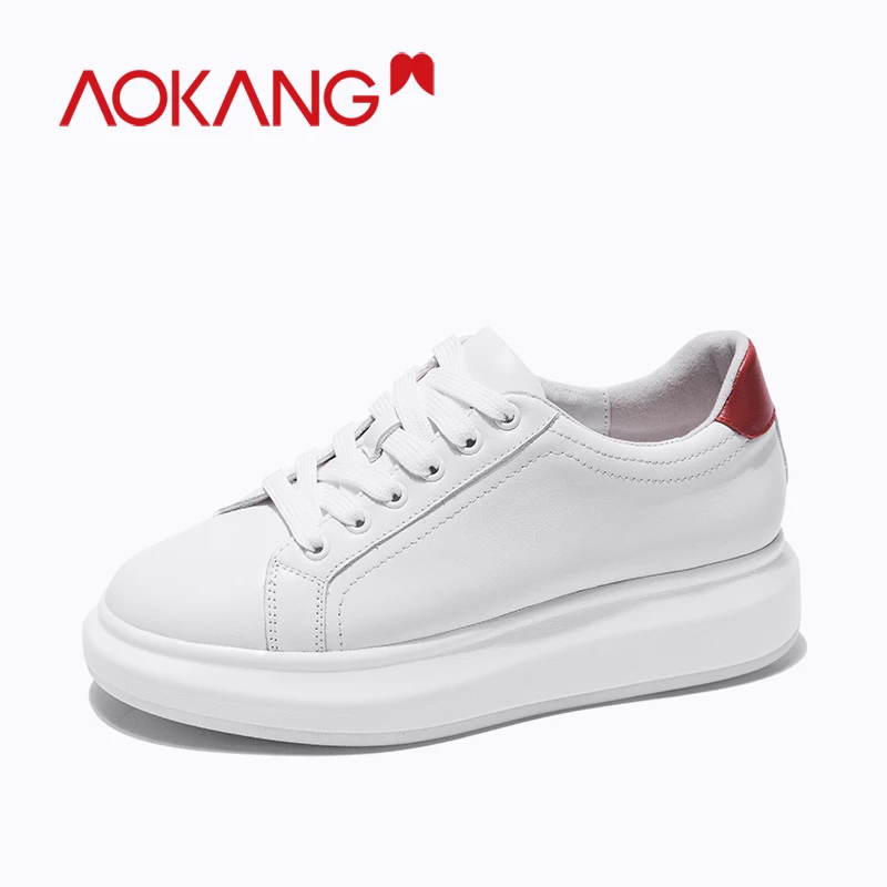 AOKANG/женские кроссовки коллекция 2019 года женская обувь на платформе с толстой