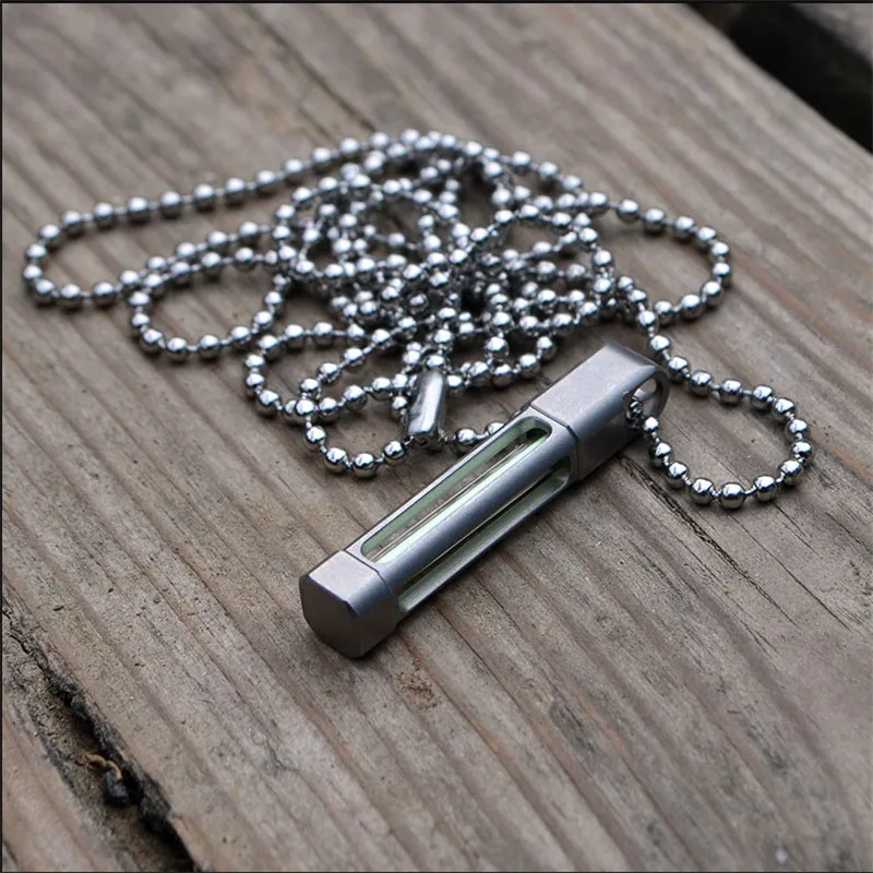Самосветящийся 25 лет в сфере производства titanium сплав Тритий газовая лампа кольцо для ключей спасательные аварийный светильник для подарка тритиевая лампа