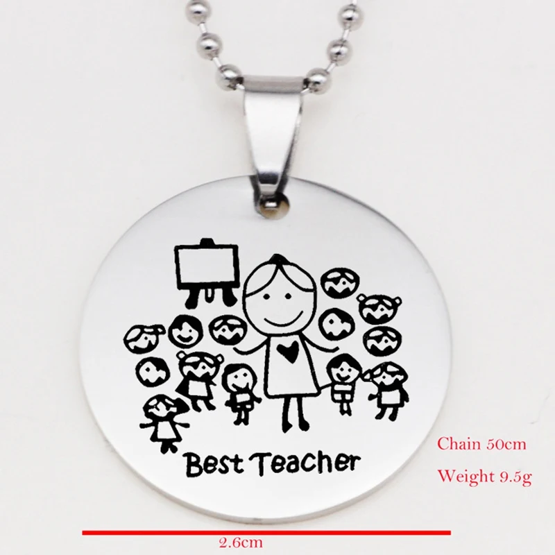 Лучший учительский кулон для студентов ожерелье из нержавеющей стали супер