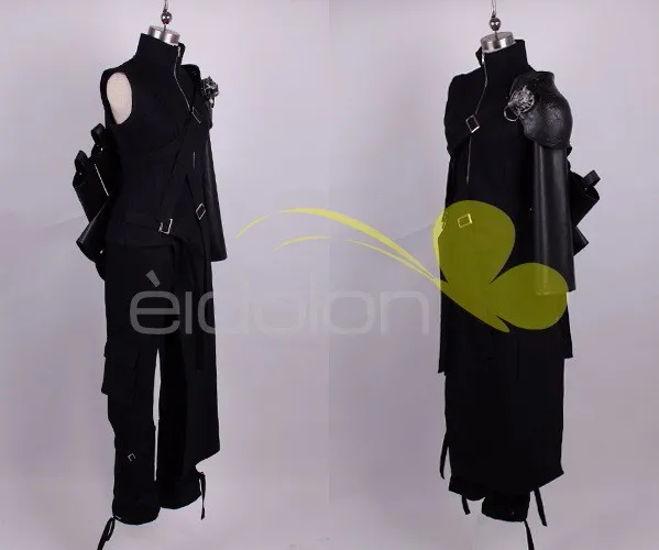 Final Fantasy FF7 Cloud Strife, карнавальный костюм, наряд из искусственной кожи, Pauldrons, костюмы для взрослых на Хэллоуин для женщин/мужчин, на заказ