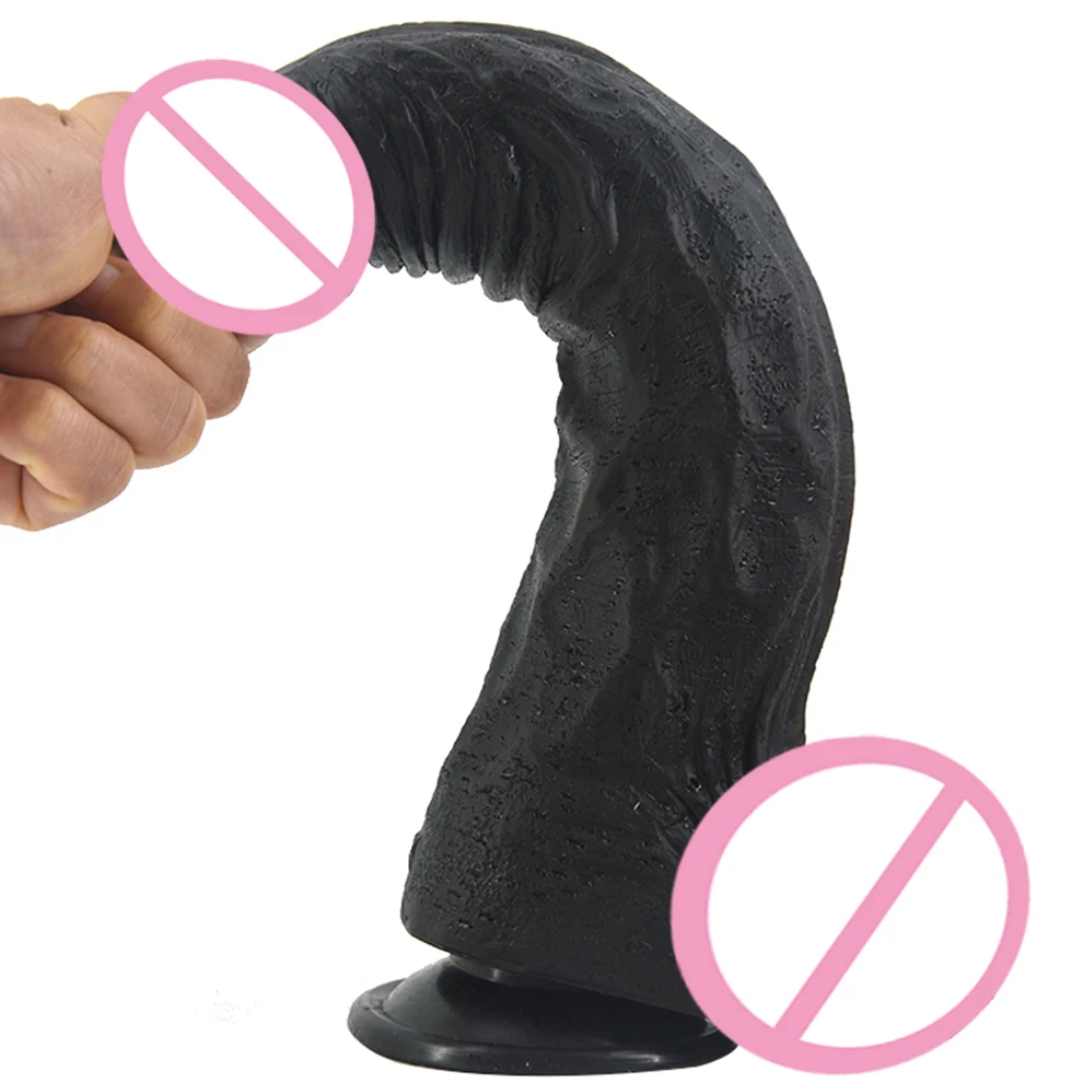Реалистичный большой фаллоимитатор FAAK гибкий пенис из ПВХ с сильной присоской
