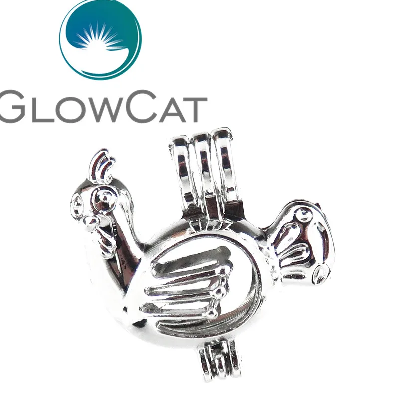 Glowcat петух жемчужина клетка ювелирных изделий бисер кулон эфирное масло диффузор
