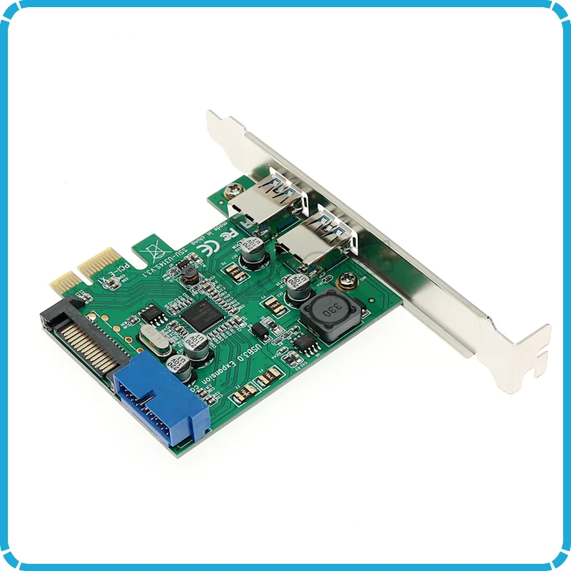 1 шт. супер скорость 2-Порты и разъёмы USB 3 0 19-pin USB3.0 PCI-E PCI Express карта материнская