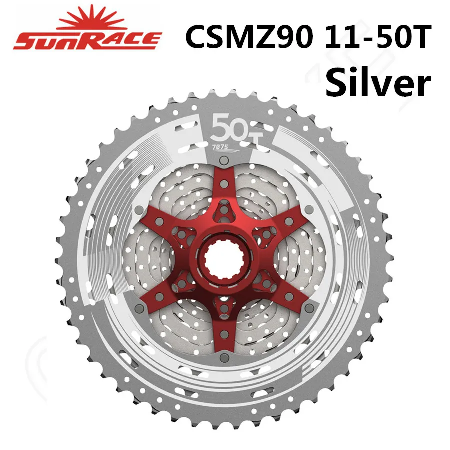 MZ90 11-50T Silver Sunracing CSMZ90 toda la serie кассета 12 Скоростей 12 Скоростей 12 Скоростей 11-50T 11-51T CSMZ903 маховик 12 S Звездочка совместима с Shimano SRAM - Цвет: MZ90 11-50T Silver