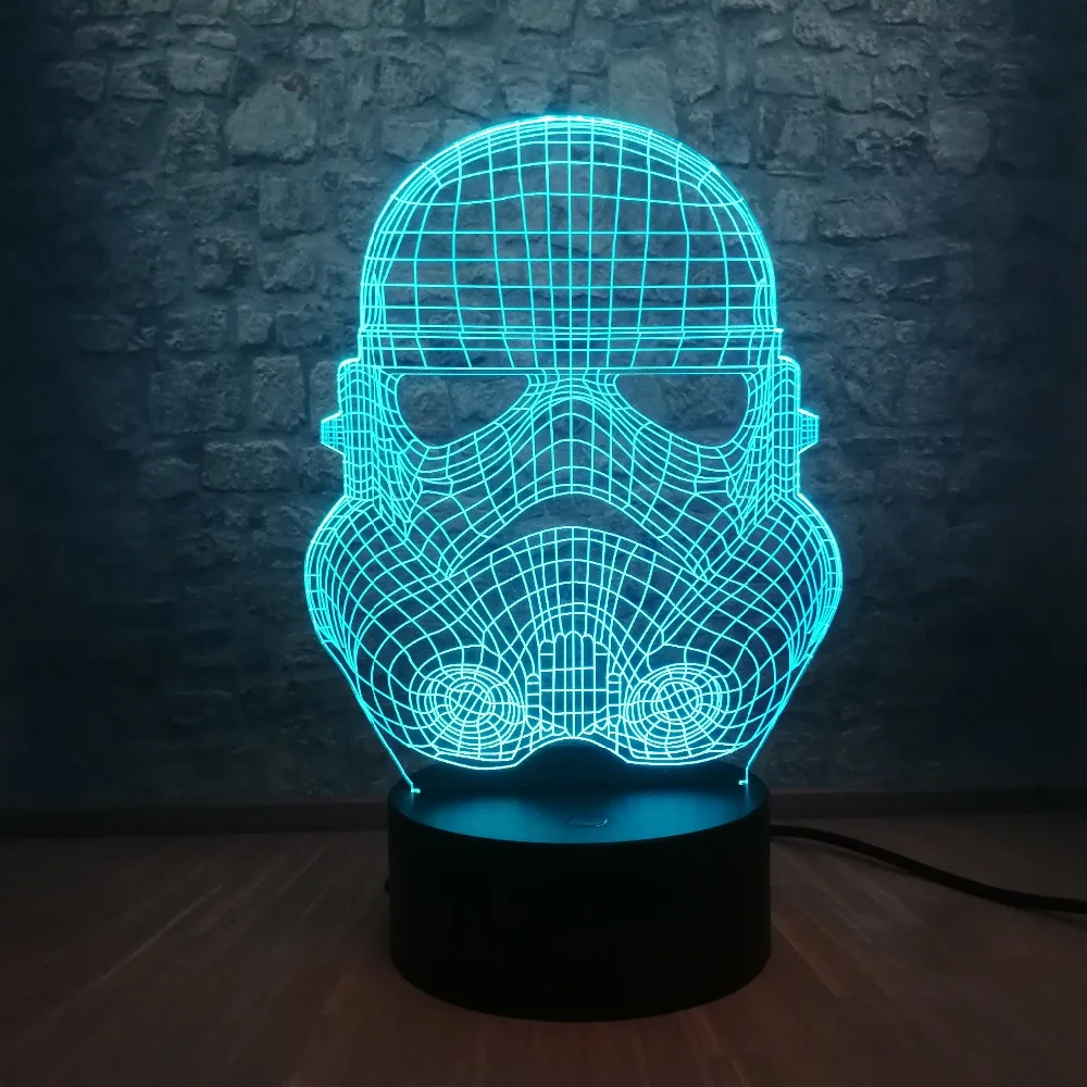 3D светодиодный светильник Звездные войны вентиляторы подарки USB лампа RGB 7 цветов
