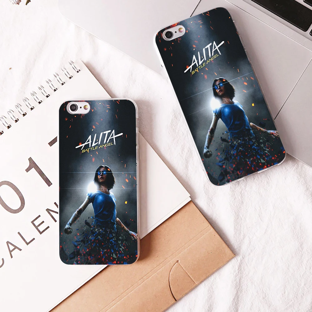 Новый фильм Alita битва Ангел жесткий и прозрачный чехол для iphone 8 7 6 6s плюс X XR XS XMAX 5 5C