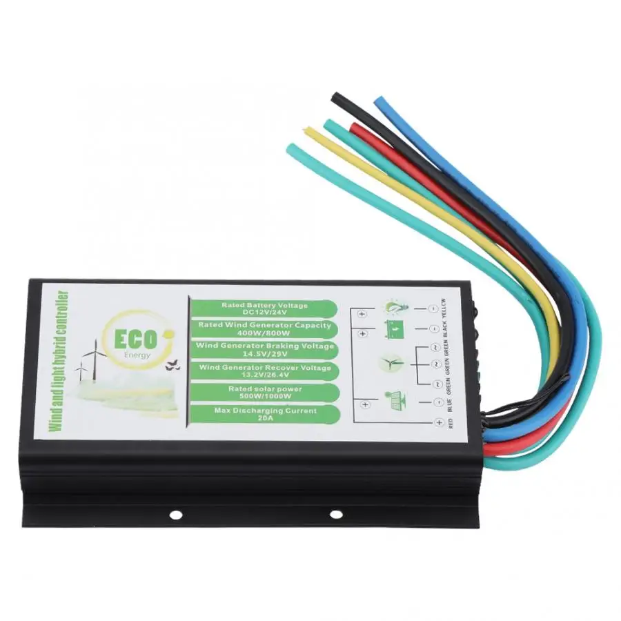 DC 12 V/24 V ветро и солнечный гибридный контроллер 400 W/800 W регулятор управляющий