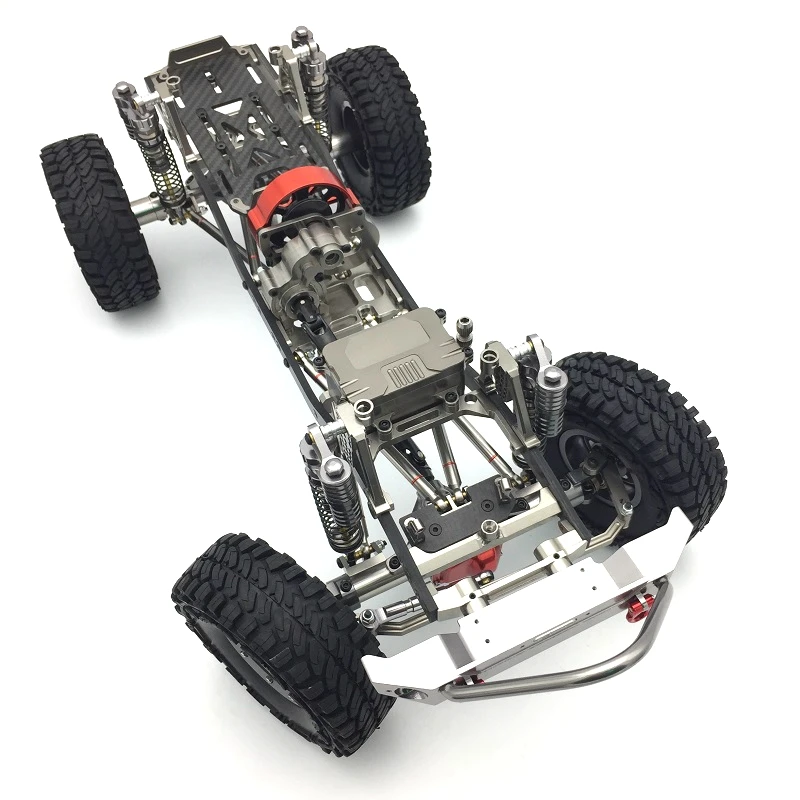 Gwolf Racing 1/10 CNC полностью алюминиевый и карбоновый 313 мм Колесная база Wrangler Frame AXIAL SCX10