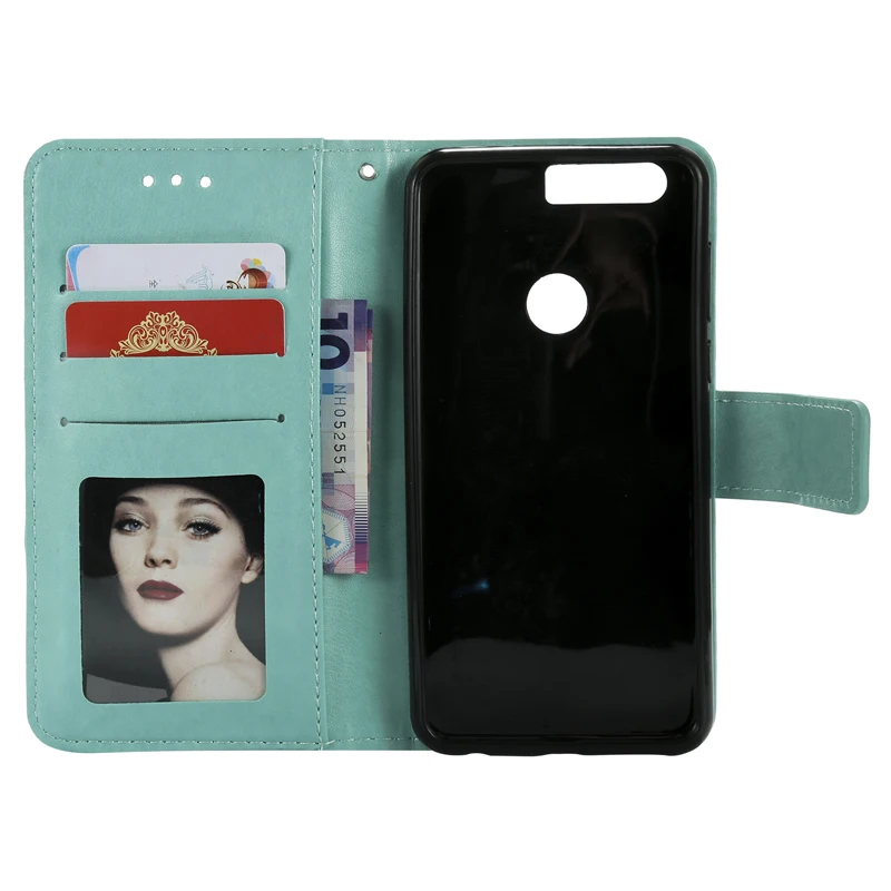 Leather Flip Wallet Totem Embossing Phone Soft Silicone Case Cover Shell Coque Funda for Huawei Y6 2018 Honor 7A 7C 8 9 9Lite 10 | Мобильные