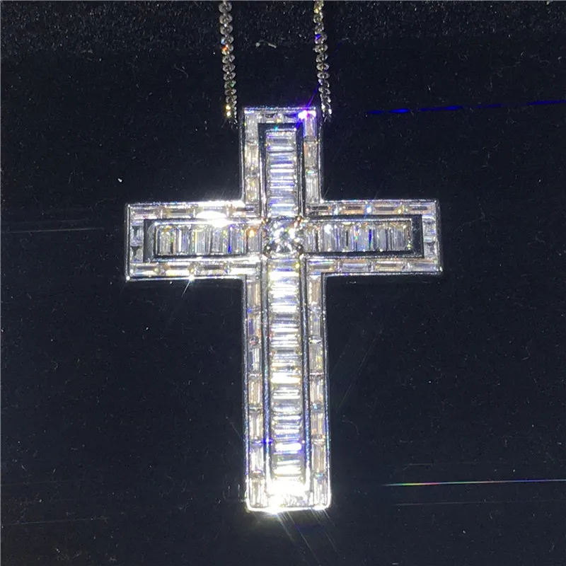 

Цепочка с подвеской-крестом для мужчин и женщин, из серебра 925 пробы