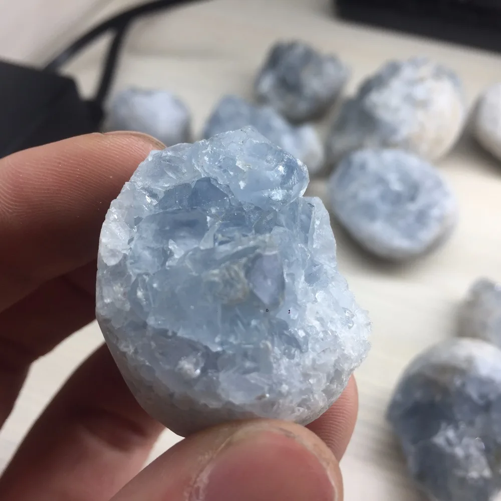 54 г натуральный Кристальный камень голубой Небесный геоде с лечебным действием