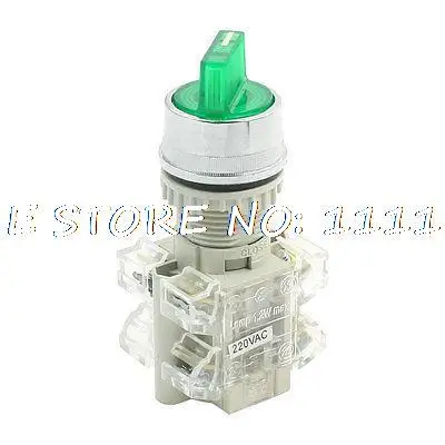 AC 220V Rotary Selector 2 Position 6 Pin Green Light Push Button Switch | Обустройство дома