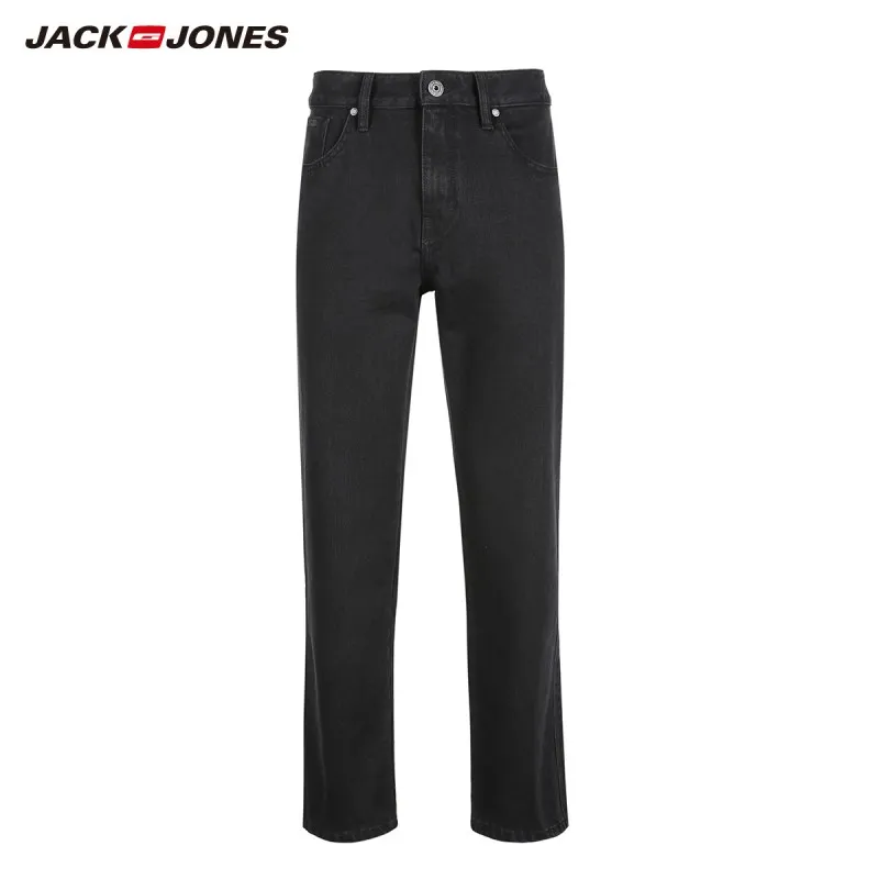 Мужские прямые джинсы JackJones свободные укороченные черные Мужская одежда J |