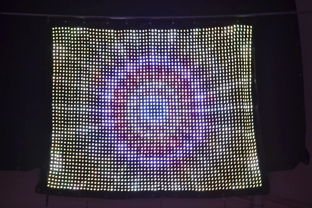 2015 new Free shipping P3 1x3m Full Colour DJ LED Video Curtain Star Cloth Matrix Backdrop PC with software | Лампы и освещение