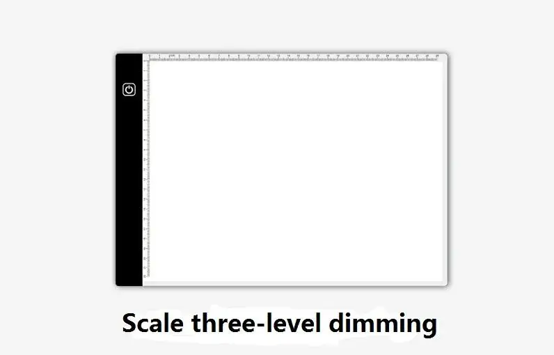 scale 3-level dim A4 светодиодный световой короб графический планшет Tracer цифровой планшет Рисование лист для копирования доска Artcraft эскиз исправление горный хрусталь - Цвет: scale 3-level dim