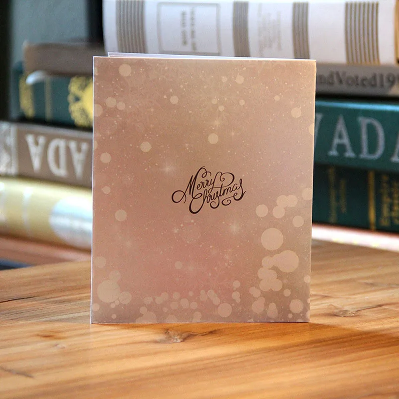 2018 New Year 3D Laser Cut Handmade Color Printing Merry Christmas Blessing Cards Paper Invitation Greeting Card PostCard Gift | Дом и сад