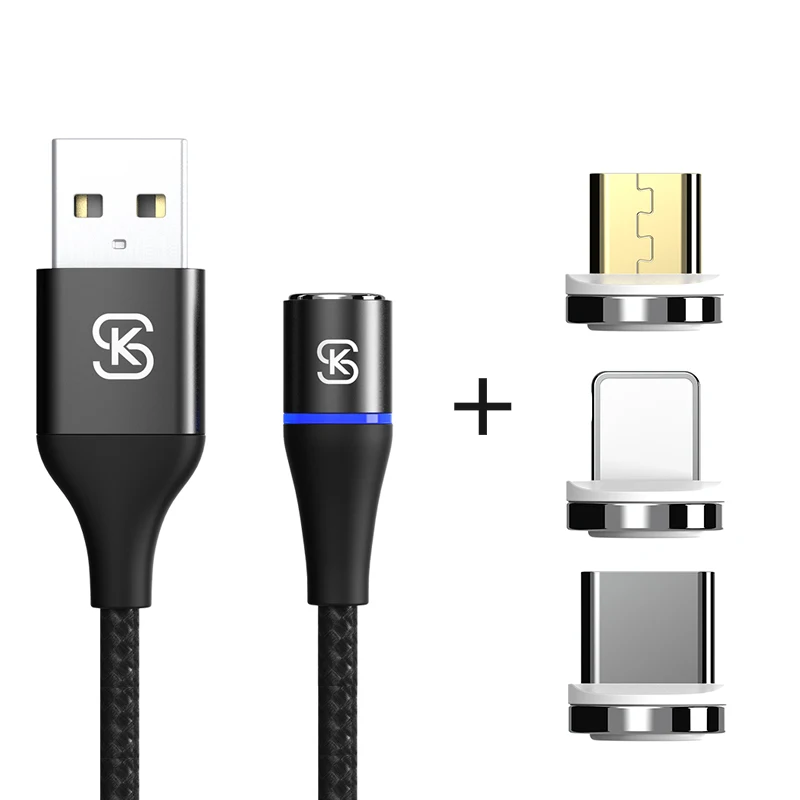 Магнитные Кабели usb type c mi cro SIKAI 3A Быстрая зарядка данных 3 в 1 QC 4,0 зарядное устройство для iphone xr Xiaomi mi samsung мобильного телефона - Цвет: 3 in 1