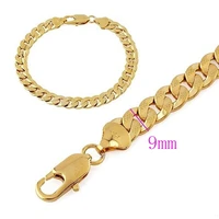vogue yellow gold filled bracelet curb chain 8 3in long