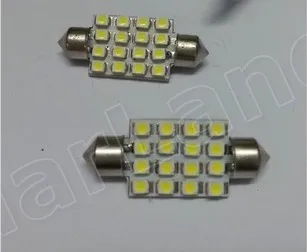 10 шт. новые ожидаемые гирлянда 41 мм 16SMD LED Купол Свет Лампы Автомобилей Света Белый