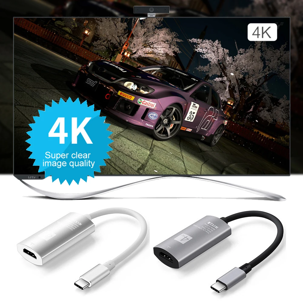 USB C 3 1 Type к HDMI кабель Поддержка 4k конвертер адаптер для Galaxy note8 S8 HDTV компьютера ПК