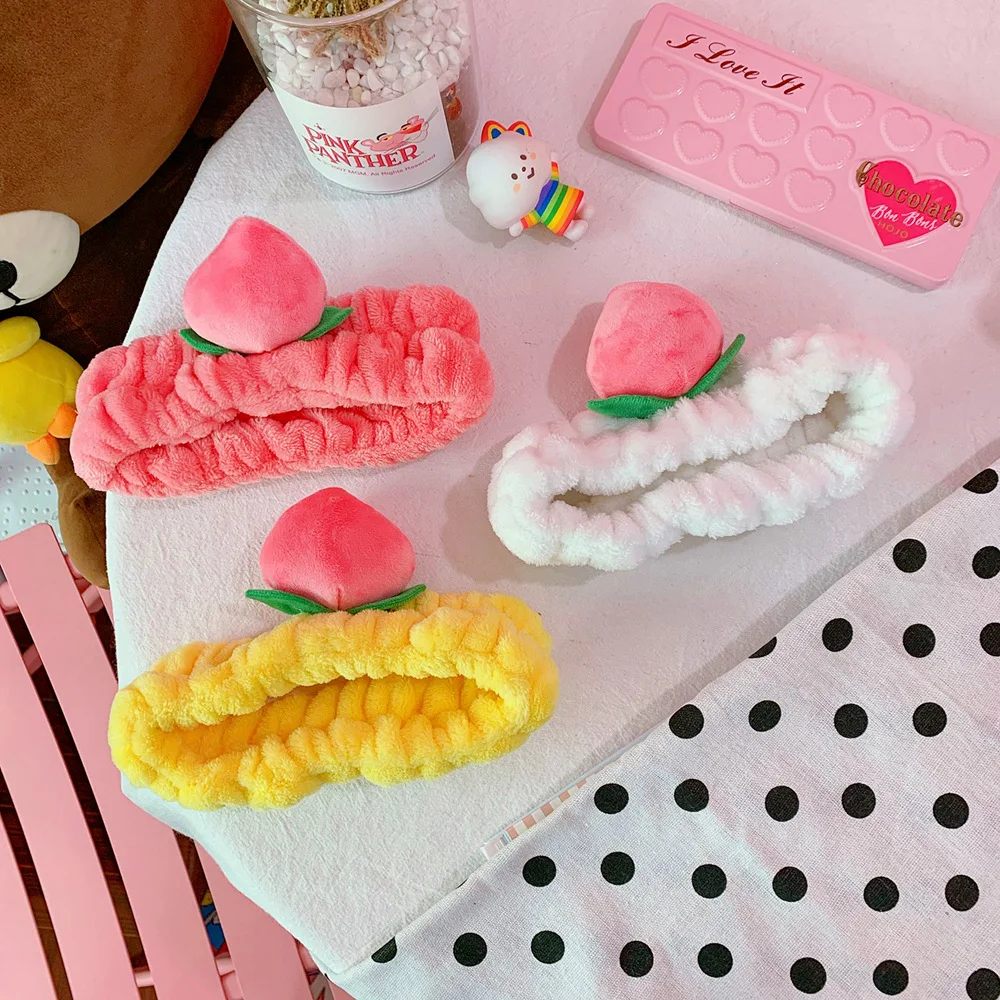 Ободок для волос в форме персика женщин милая повязка на голову спа салоне